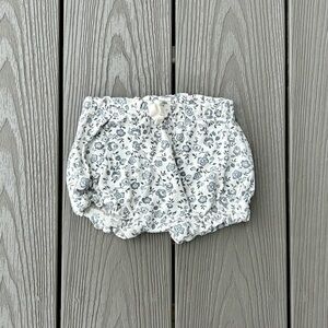 Colored Organics blue and white floral baby bloomers